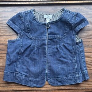 The Loft vintage babydoll denim button top